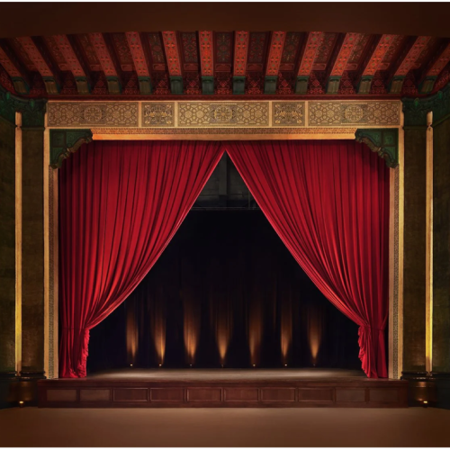 The Bonstelle theatre is adorned with crimson velvet curtains and stunning architectural accents...a perfect backdrop for performances and special events.